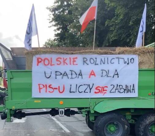 agrolajt.pl - 24 godziny na drodze. Protest rolników w Sampławie 